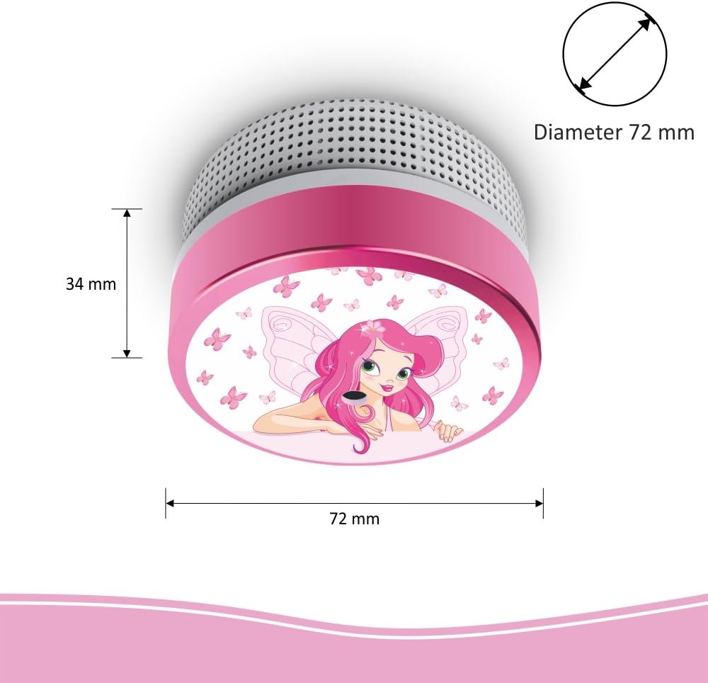 Elro Kinder Rauchmelder Feuerwehrmann oder Prinzessin mit 10 Jahres Batterie EN14604